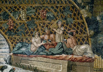 Detail des Nilotischen Mosaiks von Preneste (Palestrina) aus dem Heiligtum der Göttin Fortuna Primigenia, 80 v. Chr.