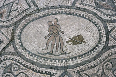 Herkules und Antäus, vom Boden des 