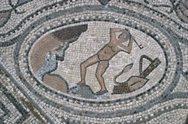 Herkules und der Augiasstall, vom Fußboden des „Hauses des Herkules“
