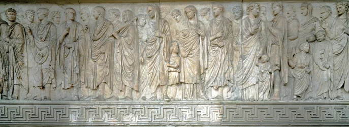 Prozession der kaiserlichen Makler von Kaiser Augustus - Marmorrelieffries