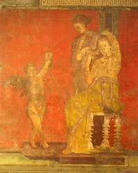 Einweihungsriten des Dionysoskults, Fresko aus der Villa Dei Mysteri