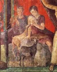 Initiationsriten des Dionysoskults, Fresko aus der Villa Dei Mysteri