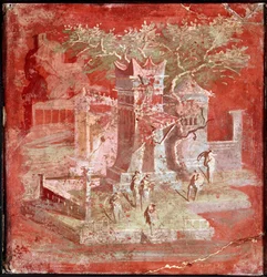 Landschaft mit Sykomoren (Fresko)