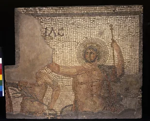Mosaik aus dem Haus des Menander mit Zeus