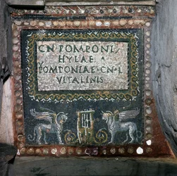 Mosaik des Grabes von Pomponio Hylax, Rom