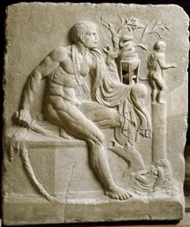 Orestes konsultiert das Orakel des Apollo in Delphi