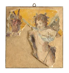 Römisches Wandmalereifragment, ca. 1. Jahrhundert v. Chr.