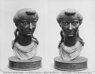 Zwei Ansichten einer Büste von Livia (58 v. Chr.-29 n. Chr.)