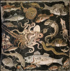 Unterwasserwesen, Kopie eines hellenistischen Originals (Mosaik)