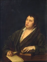 Porträt des Dichters Iwan A. Krylow 1769-1844, 1812
