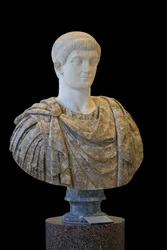 Konstantin I (337 - 350 n. Chr.) Skulptur, römische Kunst