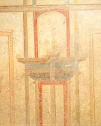 Fresko aus dem Haus des Menander, Pompeji, Kampanien, römische Zivilisation