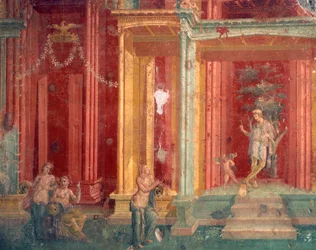 Italien, Provinz Neapel, Region Kampanien, Pompeji, Haus des Loreio Tiburtino, Fresko
