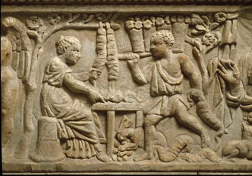 Darstellung eines Kronenherstellers (Relief)