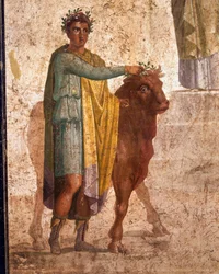 Römische Zivilisation, Fresko, das Jason und Pelias darstellt. Aus Pompeji