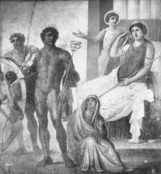Szene der Folterung von Ixion, Detail aus der Casa dei Vettii (Haus der Vettii)