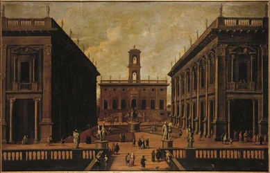 Ansicht der Piazza del Campidoglio, Rom