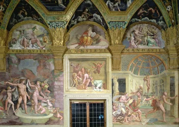 Das Zimmer der Psyche. Venus und Mars beim Baden; Bacchus und Ariadne; Venus und Adonis von Mars überrascht