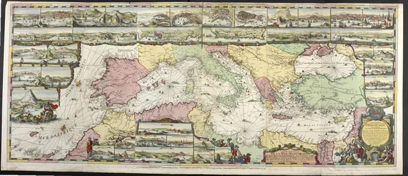 Karte des Mittelmeers, aus 