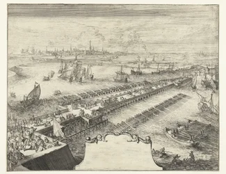 Schiffsbrücke von Parma über die Schelde, 1585