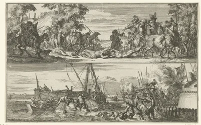 Zwei Darstellungen französischer Grausamkeiten, 1672