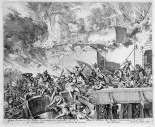 Wiener Druckzyklus, Explosion einer Mine und Gegenmine, Überfall auf die Türken, 1683