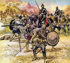 Mexiko, Spanier stellen eine Expedition zusammen, um eine goldene Stadt im Norden zu finden