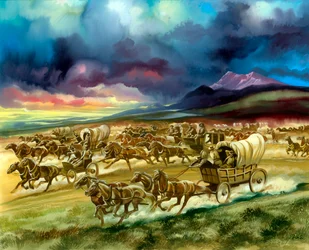 Siedler rasen in Indianergebiet