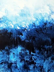Tiefblaue Abstraktion