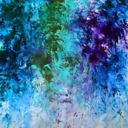 Lebendiges türkis-blaues Abstrakt