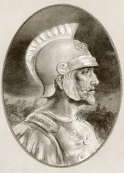 Ashoka, gestorben 232 v. Chr., auch bekannt als Ashoka der Große. Indischer Kaiser der Maurya-Dynastie. Illustration von Gordon Ross, amerikanischer Künstler und Illustrator (1873-1946), aus Living Biographies of Famous Rulers