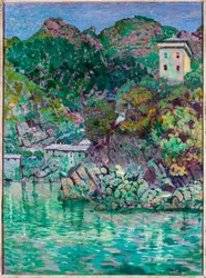 Ansicht von San Fruttuoso, nahe Camogli