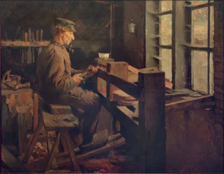 Holländischer Drechsler bei der Arbeit (Blokje-Maker)