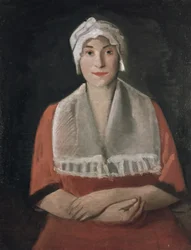 Porträt einer Dame mit weißer Haube