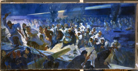 Die Rote Armee greift Kronstadt im März 1921 an