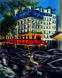 Abendlicher Ansturm in Paris, 2025
