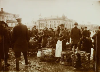Der Vogelmarkt am Trubnaja-Platz in Moskau