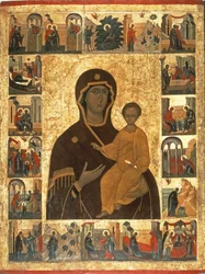 Jungfrau Hodegetria Ikone von Smolensk, ca. 1450