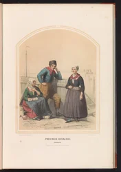 Klederdracht van Schokland in de provincie Overijssel, 1857