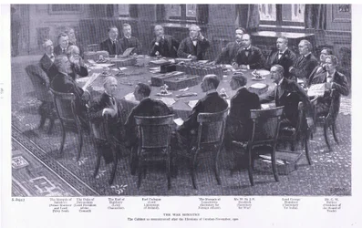 Das Kriegsministerium, aus After Pretoria: Der Guerillakrieg veröffentlicht von Harmsworth Bros Limited, 1901