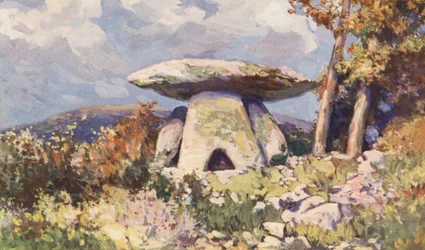 Dolmen von Grandmont (Farblithografie)