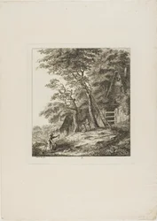 Fischer mit Kindern, Tafel zwei aus Paysages Dédicés à M. Warelet