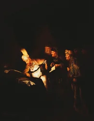 Pontius Pilatus weigert sich, die Inschrift für das Kreuz Christi zu ändern, 1641