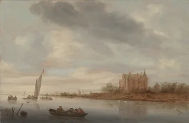 Schloss an einem Fluss, 1644