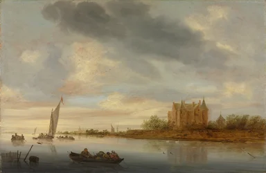 Schloss an einem Fluss