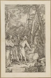 Diogenes wirft seine Schale weg