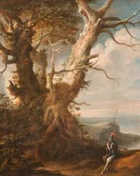Landschaft mit Hellebardenträger