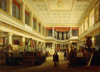 Erste Industrieausstellung in Neapel in der Sala Tarsia im Jahr 1854