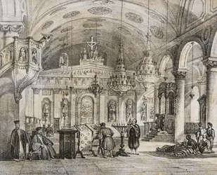 Innenraum der griechischen Kirche von Baloukli, in der Nähe von Konstantinopel, Türkei