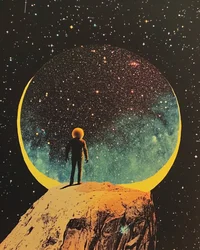 Astronaut Galaktischer Blick